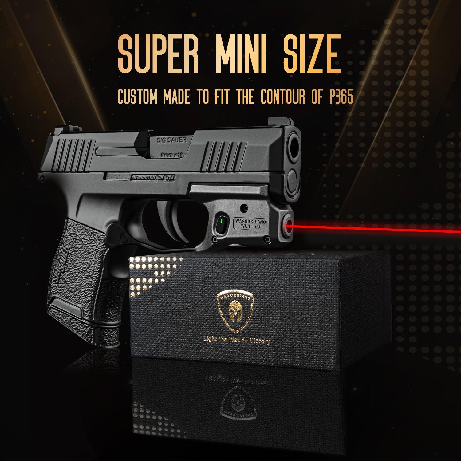 WLS-103 Red Laser Sight,Fit Sig Sauer P365 / P365X / P365XL,Ultra Compact P365 Beam Sight,with Ambidextrous On/Off Switch & Power Indicator|WARRIORLAND - WARRIORLAND