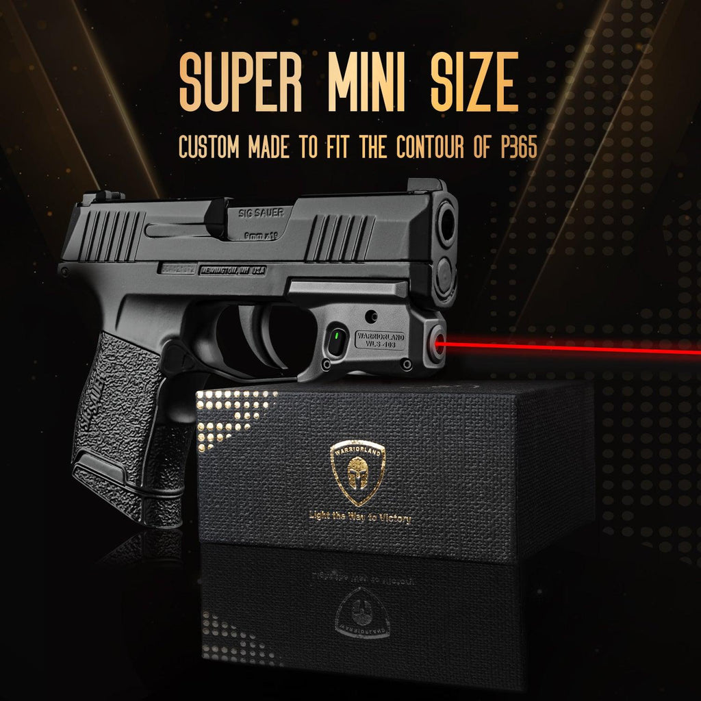 WLS-103 Red Laser Sight,Fit Sig Sauer P365 / P365X / P365XL,Ultra Compact P365 Beam Sight,with Ambidextrous On/Off Switch & Power Indicator|WARRIORLAND - WARRIORLAND