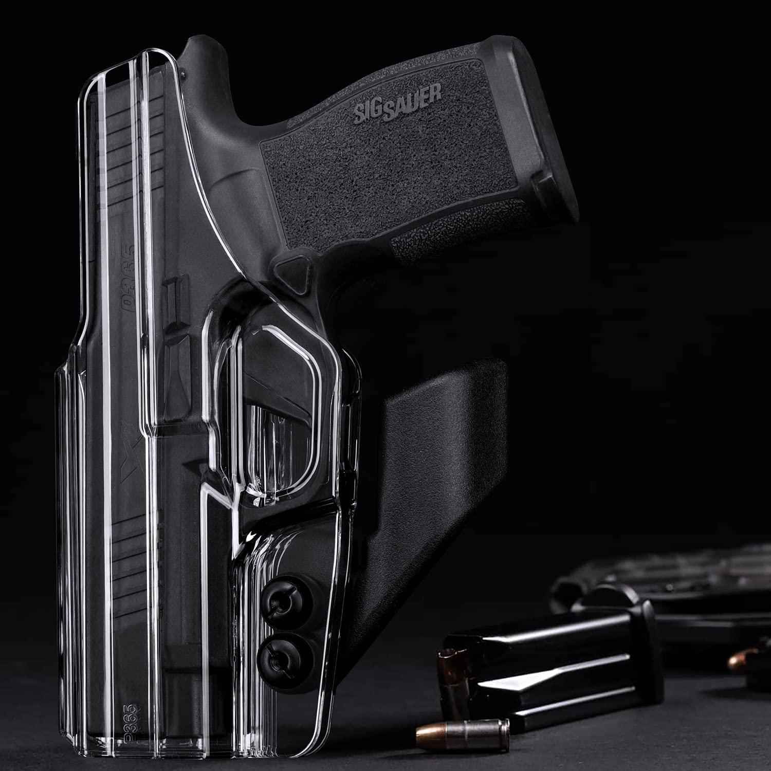 Clear Holster for P365XL/P365/P365 SAS/P365X with Claw Red Dot Optics Cut IWBw/Claw Conceal Carry | WARRIORLAND