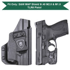 IWB Kydex Light Bearing Holster for S&W M&P Shield 9/.40 M2.0 Pistol with TLR 6  Right/ Left Handed | WARRIORLAND