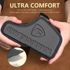 WARRIORLAND IWB Hybrid Holster Compatible with Glock 17/ 19 Gen 3-5 & 23/ 32 Gen 3-4 & G19X 44 45 & their MOS version, Concealed Carry Polymer & Leather Holster with Claw/Optics Cut Ready, Right Hand（Brown） - WARRIORLAND