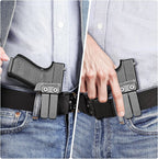IWB Kydex Holster for Glock 19 with TLR8/ TLR8A, Fit Glock 17/19 Gen 3-5, 23/32 Gen 3-4 & 19X/ 44/45, Inside Waistband Conceal Carry, Optic Cut, Adj. Cant & Retention, Right Hand - WARRIORLAND