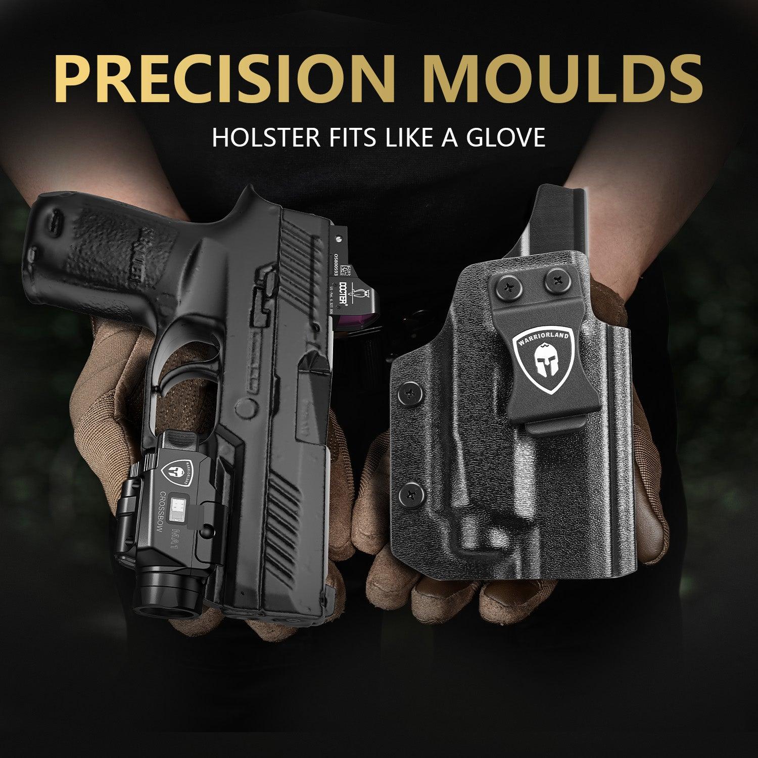 Universal Light Laser Combo with P320 Compact M18 Holster, Green Beam & LED Tactical Light, USB Rechargeable Flashlight-Screen Displays Battery Status, Crossbow MA1 w/ P320 M18 Holster|WARRIORLAND - WARRIORLAND