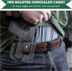 WARRIORLAND IWB Kydex Holster Fit Glock 43/43X with TLR-6 /TLR-6 HL - Not Fit MOS, Inside Waistband Holster, Adj. Cant & Retention, Right/Left Hand Option - WARRIORLAND