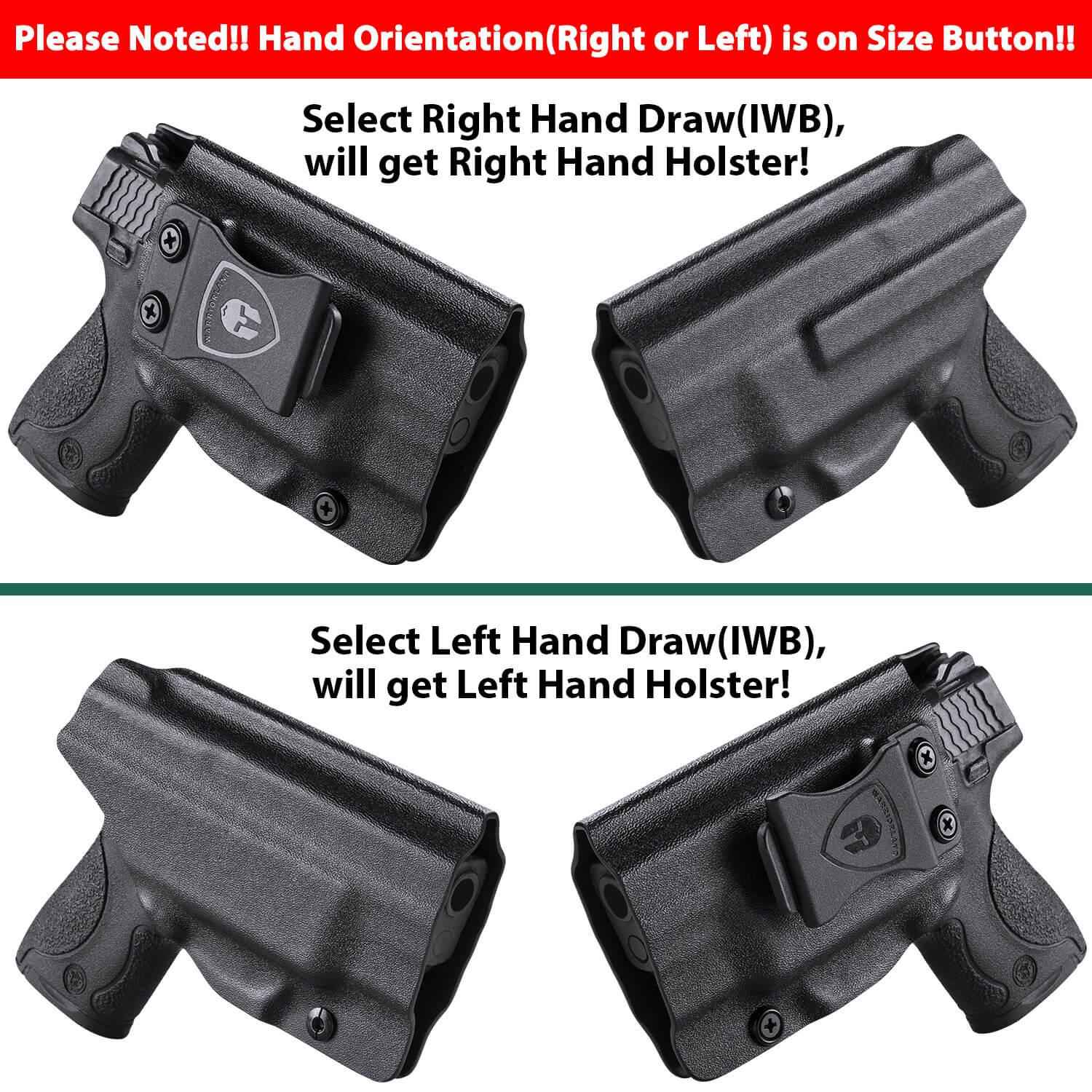 Kydex IWB Holster for Smith & Wesson M&P Shield/Plus/ .40 Pistol Right/ Left Handed | WARRIORLAND