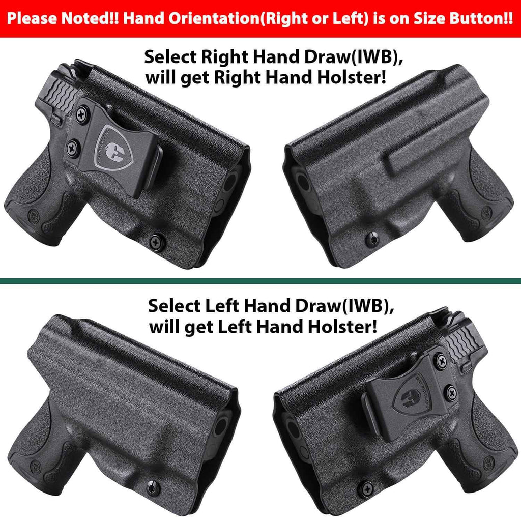 Kydex IWB Holster for Smith & Wesson M&P Shield/Plus/ .40 Pistol Right/ Left Handed | WARRIORLAND