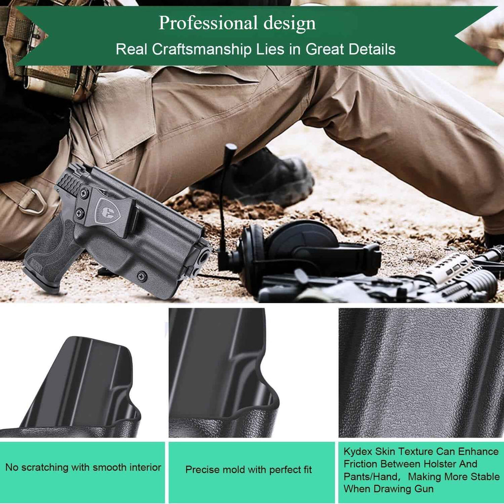 Kydex IWB Holster for Smith and Wesson M&P / M&P M2.0 / 9/.40 / Compact/Full Size Concealed Carry Right/ Left Handed | WARRIORLAND