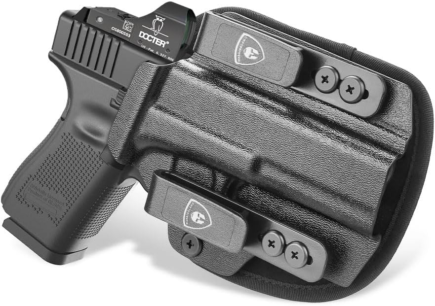 WARRIORLAND Hybrid Kydex & Nylon Holster, Optional for Sig Sauer P320 Full-Size / P320-M17/ P320 XFIVE Legion (P320 x5 Legion)/ P320 XFIVE DH3/ P320 AXG Combat / P320 AXG Legion / P320 XFULL, Optics Cut & Open Muzzle, Concealed Carry - WARRIORLAND