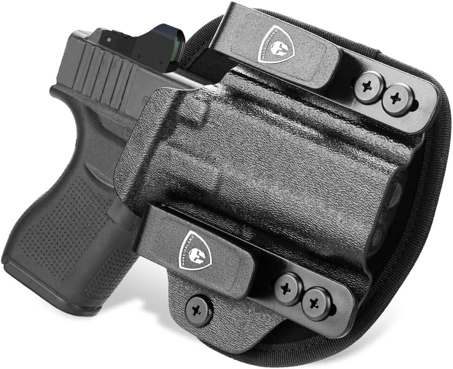 WARRIORLAND Hybrid Kydex & Nylon Holster, Fit P365 P365 XL P365 SAS P365X P365.380 ACP, Optics Cut & Open Muzzle, Concealed Carry Right Hand - WARRIORLAND