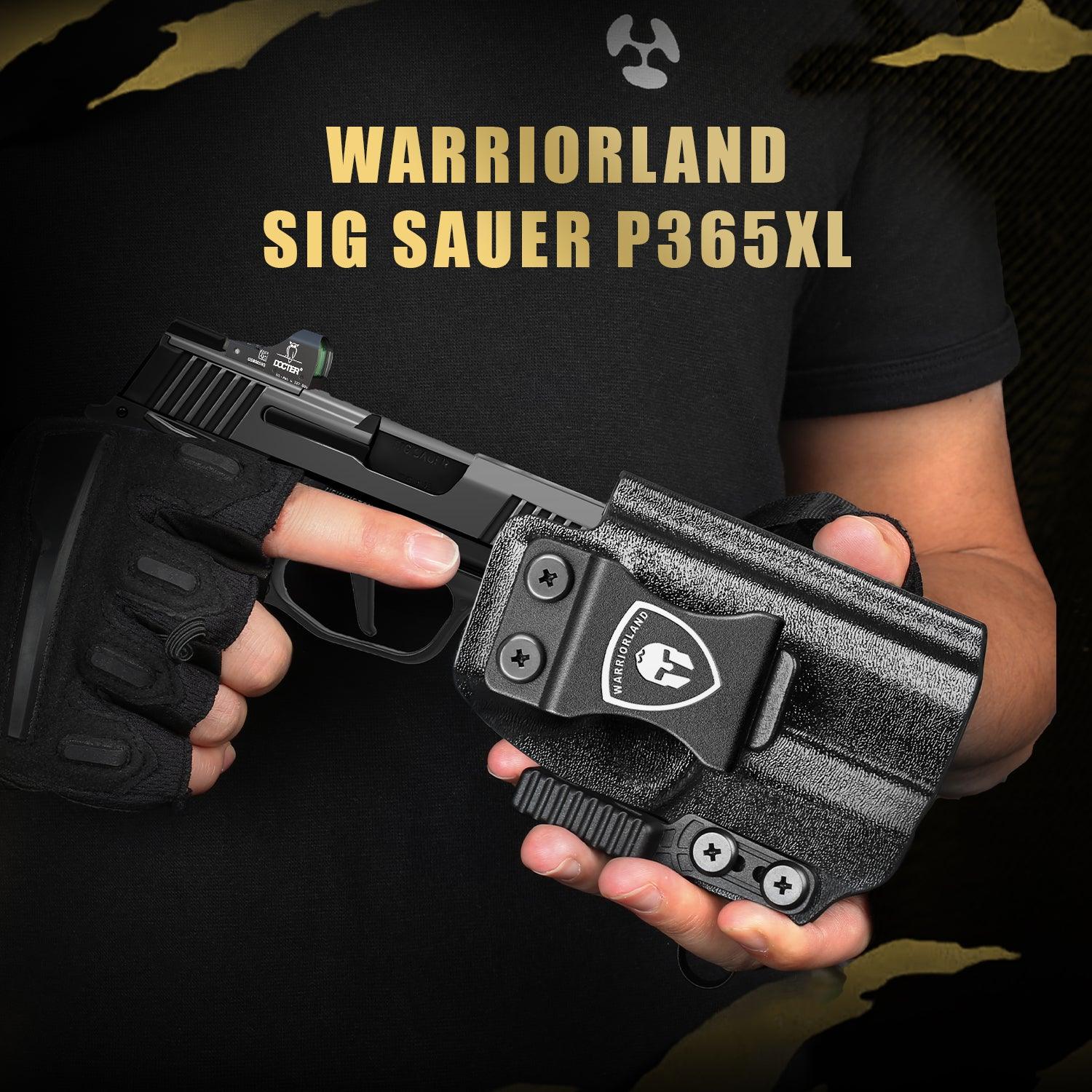 Sig P365XL IWB Kydex Holster with Claw Attachment and Optic Cut: Sig Sauer P365XL only, Inside Waistband Appendix Carry P365XL Holster, Adj. Cant & Retention, Right Hand| WARRIORLAND - WARRIORLAND