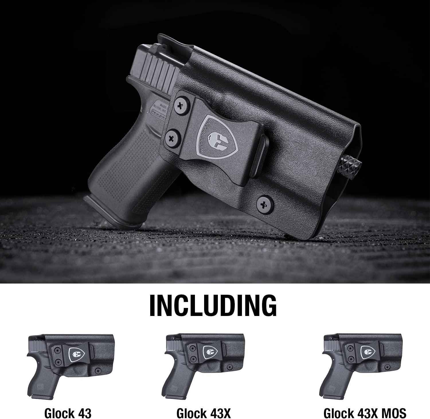 IWB Kydex Holster Compatible with Glock 43X / G43 / G43X MOS Pistol, Right Hand/Left Hand