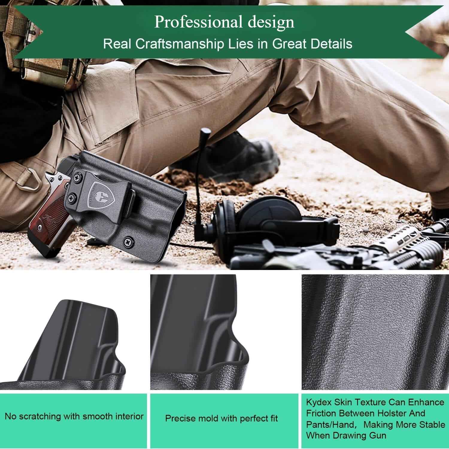 Kimber Micro 9 9mm Pistol Holster Kydex IWB Right/ Left Handed | WARRIORLAND