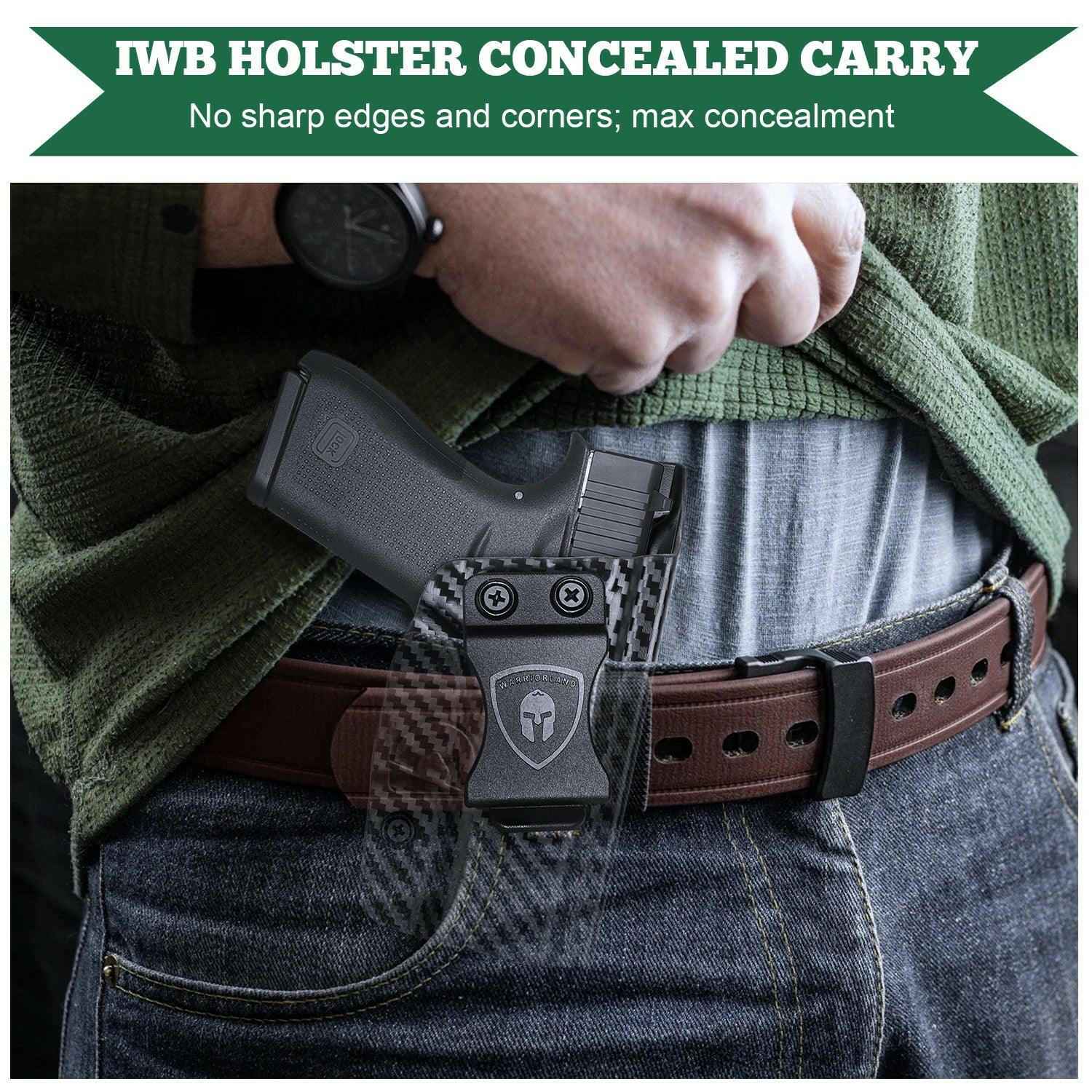 IWB Holster for Glock 43 43x - Carbon Fiber Kydex | WARRIORLAND