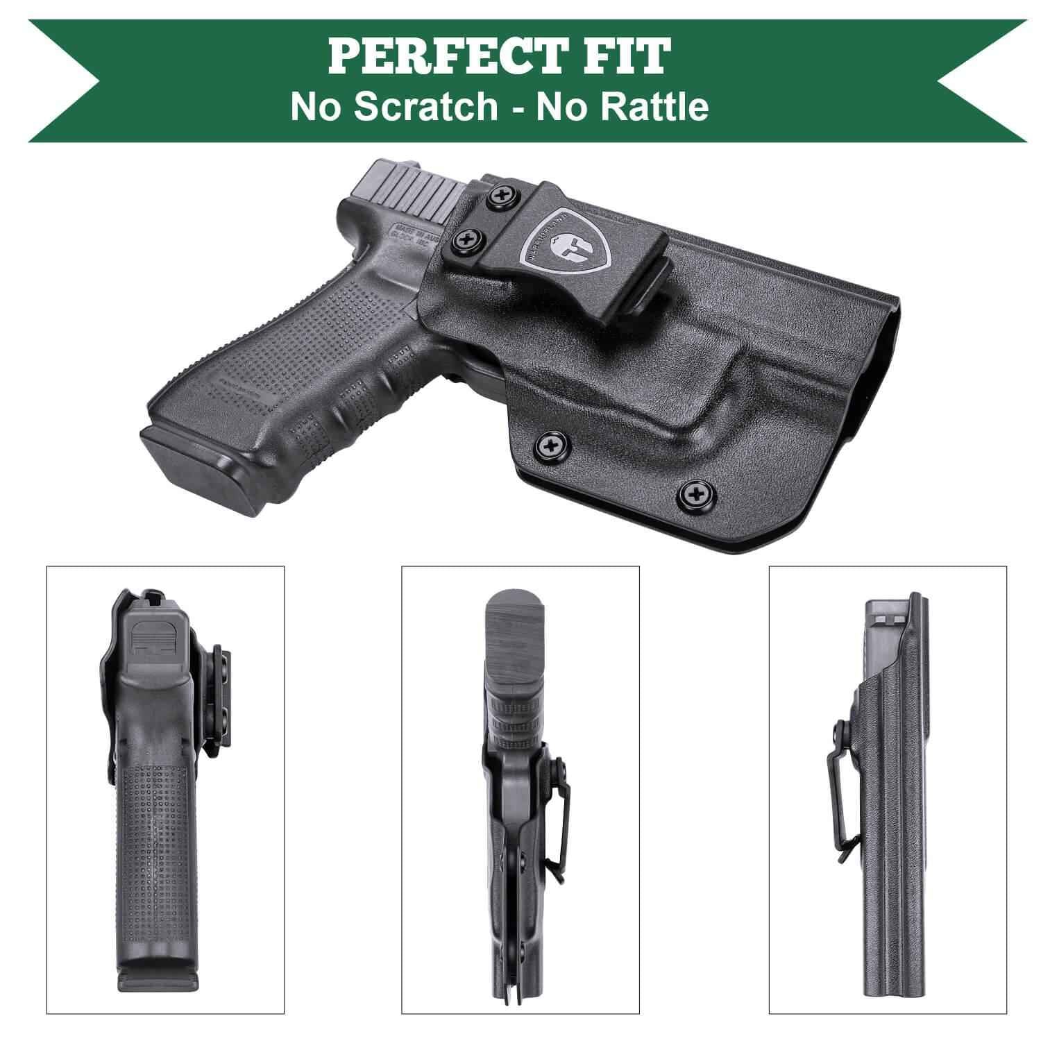 IWB Kydex Holster Glock TLR 6 | Light Bearing Holster for Glock 17, 19, 19X, 22 (Gen 1-4), 31, 32, 45 (Gen 1-5) | Right/Left Handed | WARRIORLAND