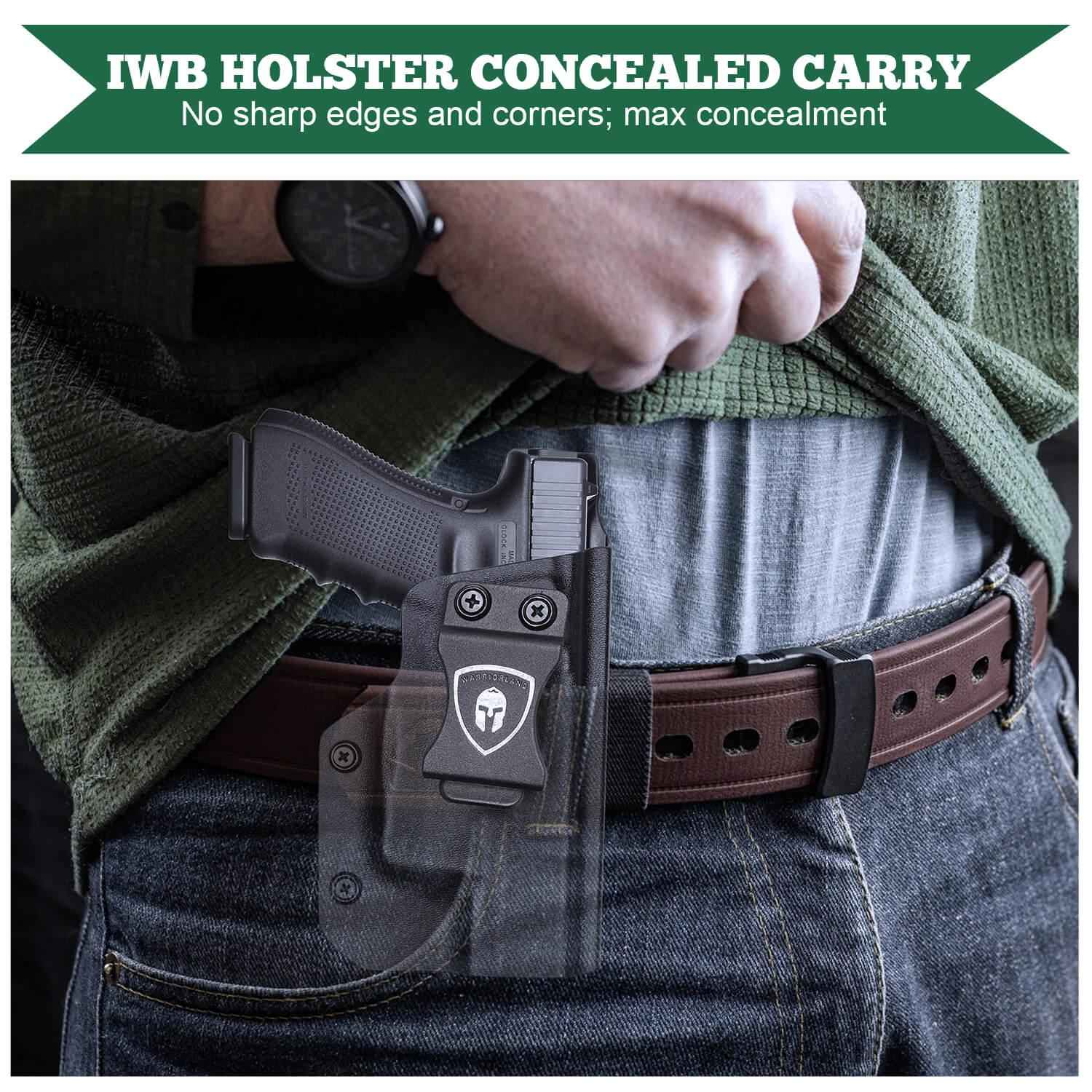 IWB Kydex Holster Glock TLR 6 | Light Bearing Holster for Glock 17, 19, 19X, 22 (Gen 1-4), 31, 32, 45 (Gen 1-5) | Right/Left Handed | WARRIORLAND