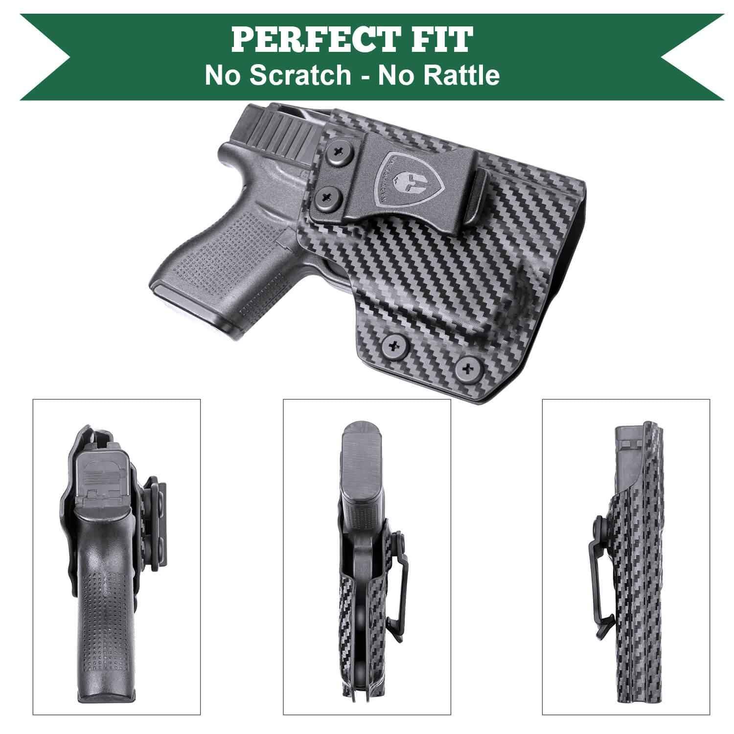 Carbon Fiber Kydex IWB Holster Glock 43 43X TLR 6 | Appendix Carry Trigger Guard Holster by WARRIORLAND