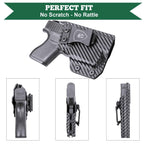 Carbon Fiber Kydex IWB Holster Glock 43 43X TLR 6 | Appendix Carry Trigger Guard Holster by WARRIORLAND