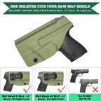 Army Green Smith & Wesson Kydex IWB Holster M&P Shield Plus M2.0  M1.0  9mm/.40 Pistol | WARRIORLAND