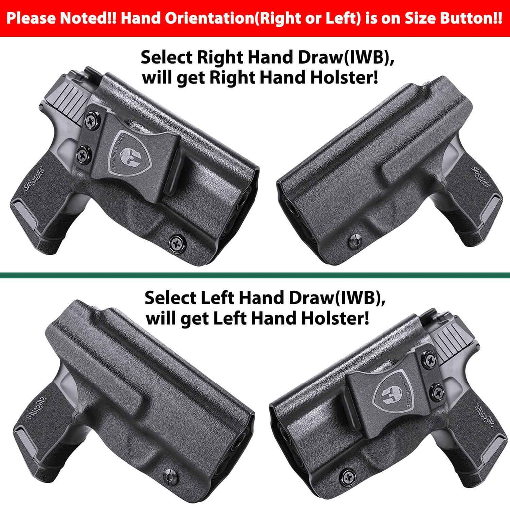 IWB Kydex Holster for Sig Sauer P365 SAS P365X 9mm Pistol Right/ Left Handed | WARRIORLAND