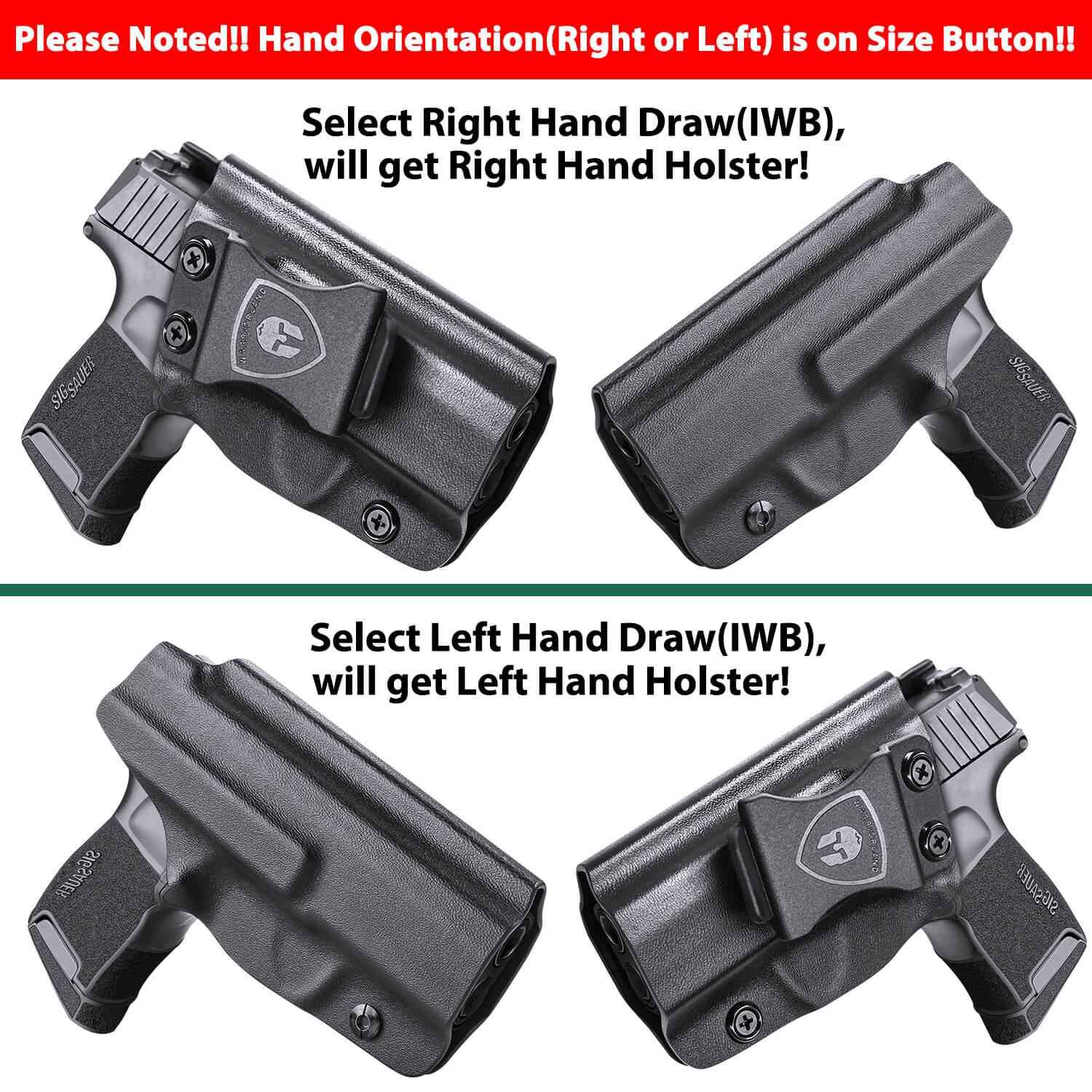 IWB Kydex Holster for Sig Sauer P365 SAS P365X 9mm Pistol Right/ Left Handed | WARRIORLAND