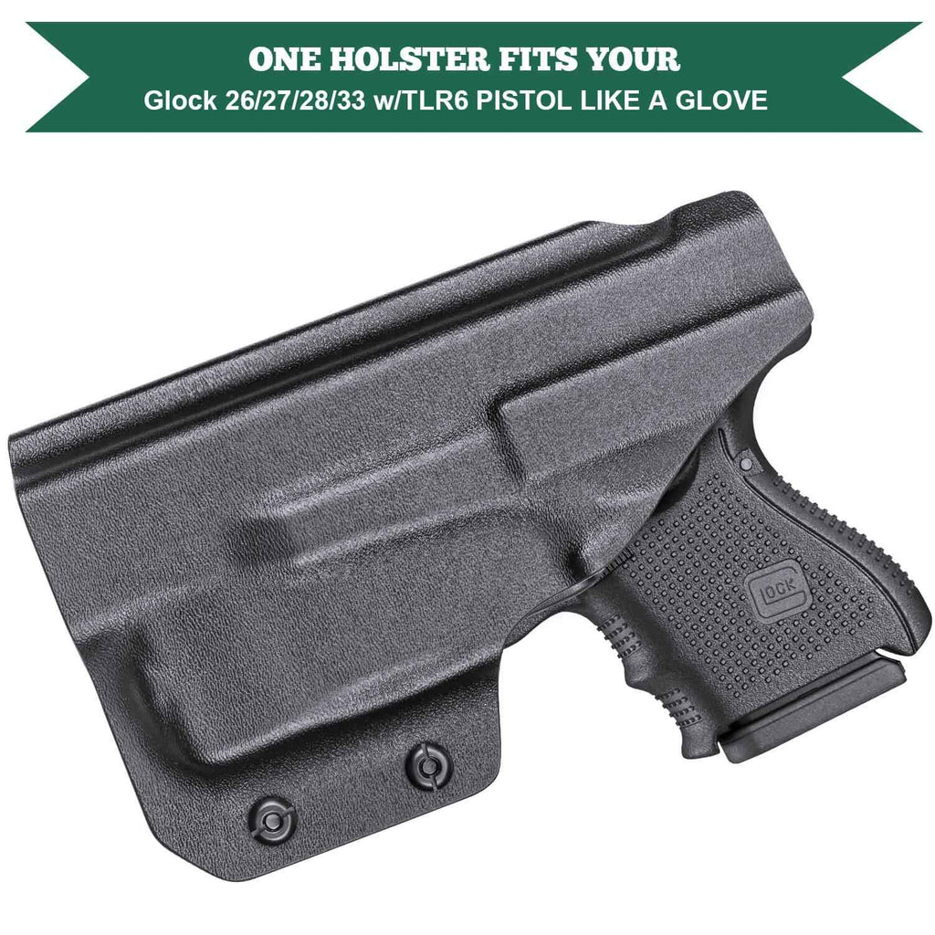 TRL 6 Glock 26 IWB Holster for 26 27 28 33 Gen 4 | Right/Left Handed Kydex Appendix Concealment by WARRIORLAND