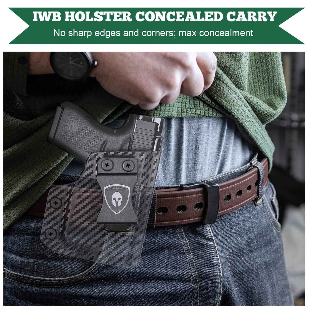 Carbon Fiber Kydex IWB Holster Glock 43 43X TLR 6 | Appendix Carry Trigger Guard Holster by WARRIORLAND