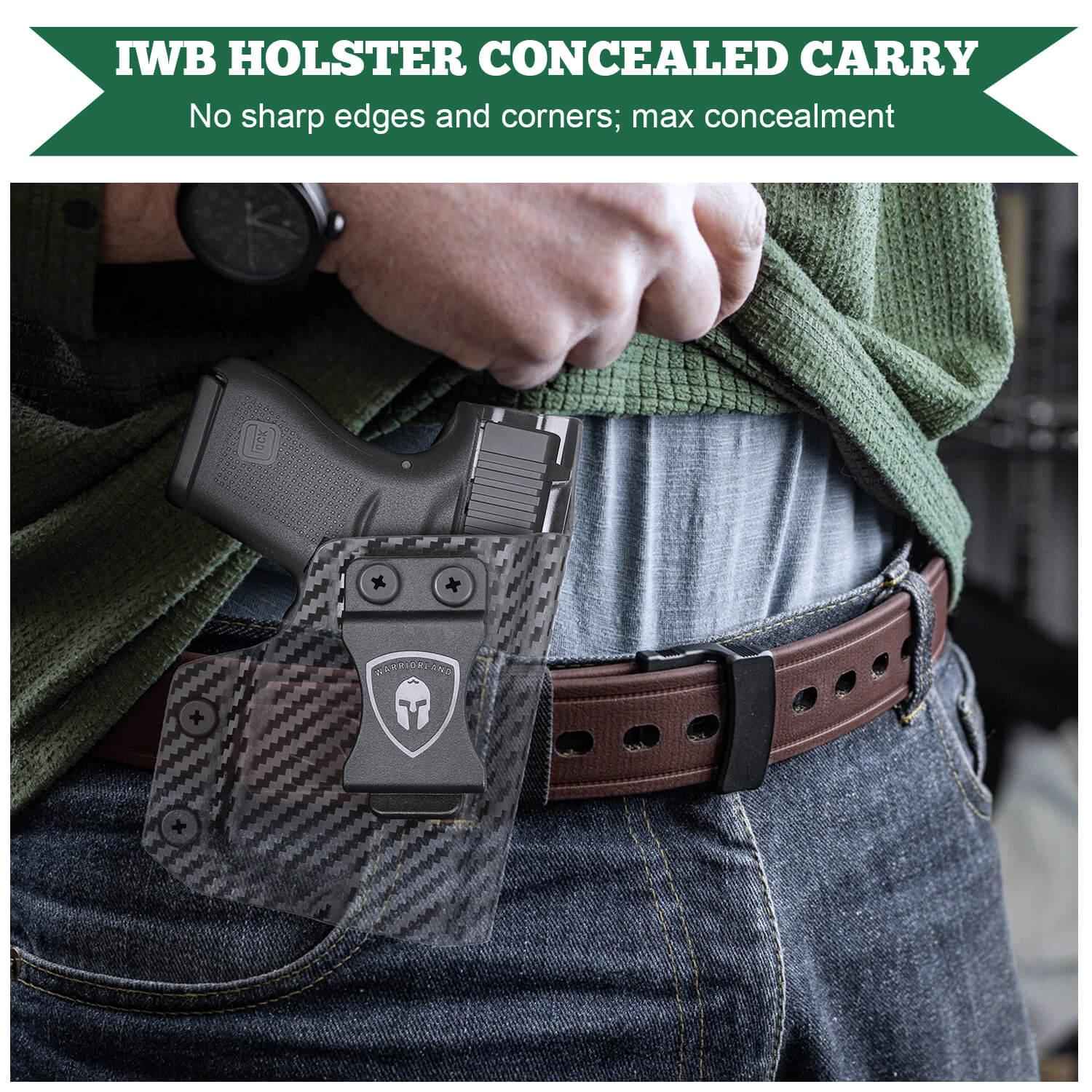 Carbon Fiber Kydex IWB Holster Glock 43 43X TLR 6 | Appendix Carry Trigger Guard Holster by WARRIORLAND