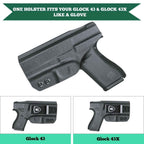 IWB Kydex Glock 43 Holster with Adjustable Ride Height and Metal Belt Clip | WARRIORLAND