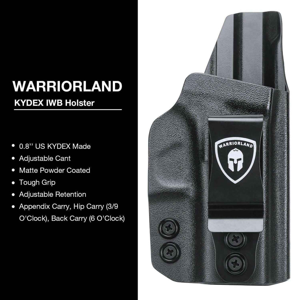IWB Kydex Glock 43 Holster with Adjustable Ride Height and Metal Belt Clip | WARRIORLAND