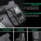 Holster for Taurus G2C Taurus G2S Taurus G3C Taurus G3 Taurus PT111 Millennium G2 Taurus PT140 Millennium G2 Taurus TX 22 COMPACT Adjustable Ride Height Metal Belt Clip  | WARRIORLAND
