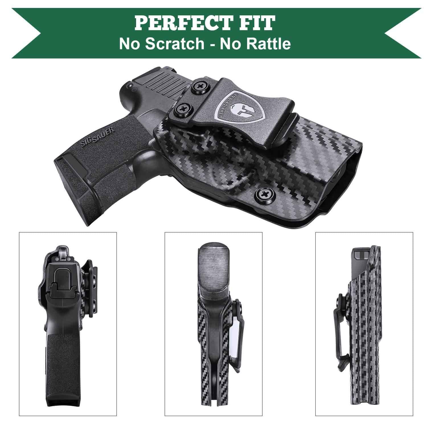 Sig Sauer P365XL IWB Kydex Holser, Carbon Fiber Texture, Inside the Waist Band, Right Hand | WARRIORLAND
