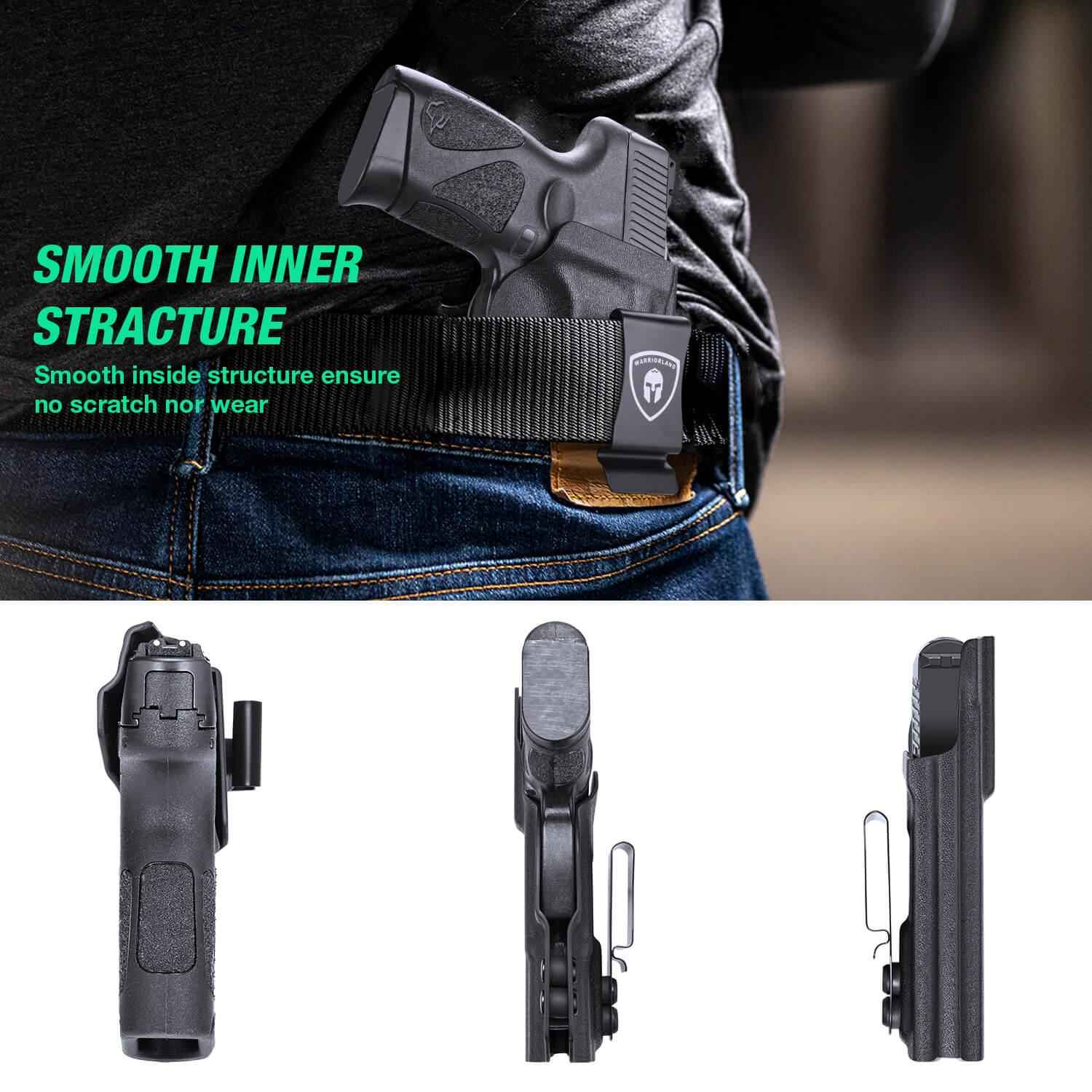 Holster for Taurus G2C Taurus G2S Taurus G3C Taurus G3 Taurus PT111 Millennium G2 Taurus PT140 Millennium G2 Taurus TX 22 COMPACT Adjustable Ride Height Metal Belt Clip  | WARRIORLAND