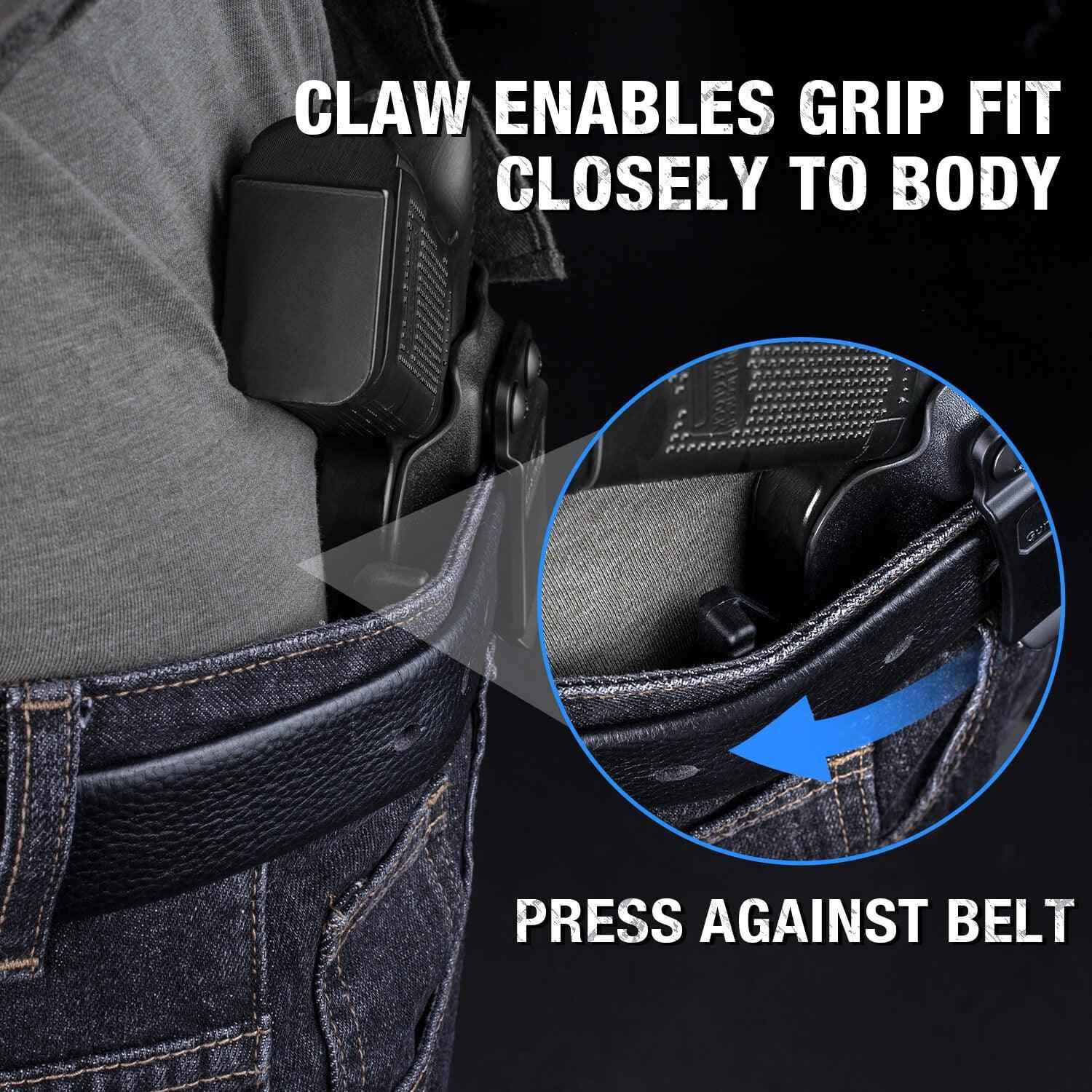 Smith & Wesson Kydex IWB Holster with Claw M&P Shield/ Plus/ M2.0   9mm/.40 Pistol for Fat Guys | WARRIORLAND