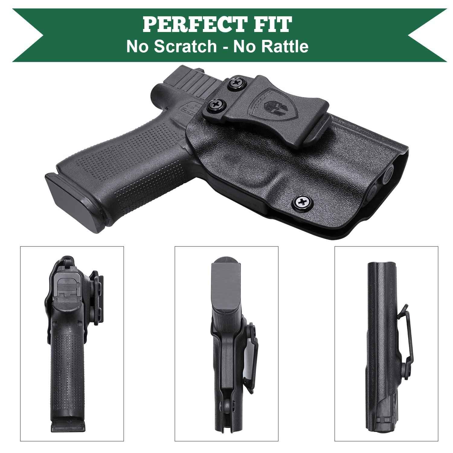 Glock 43 43X Kydex Holster - IWB Appendix Holster for Right/Left Handed - WARRIORLAND