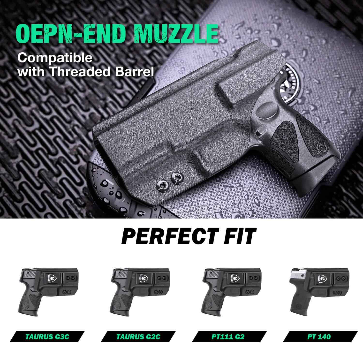 Holster for Taurus G2C Taurus G2S Taurus G3C Taurus G3 Taurus PT111 Millennium G2 Taurus PT140 Millennium G2 Taurus TX 22 COMPACT Adjustable Ride Height Metal Belt Clip  | WARRIORLAND