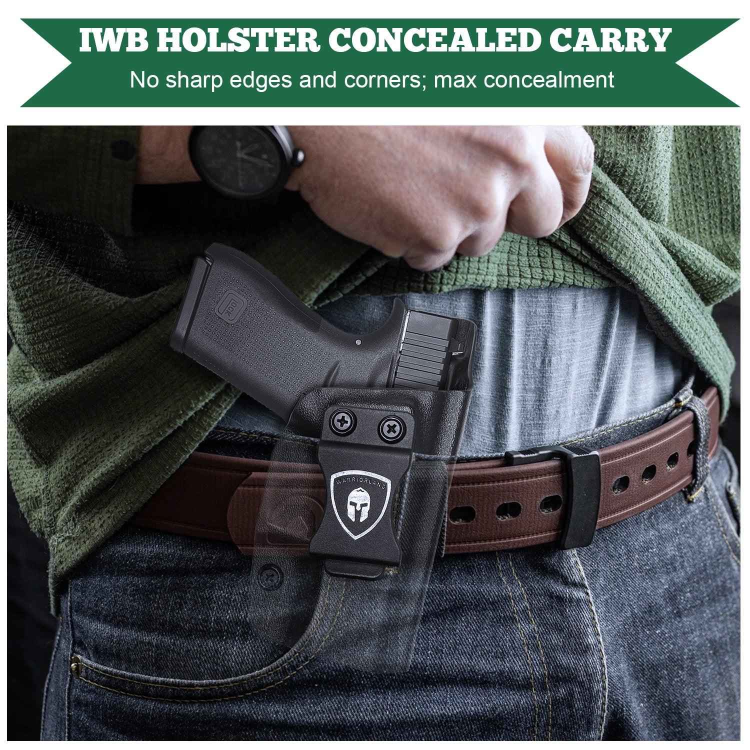 Glock 43 43X Kydex Holster - IWB Appendix Holster for Right/Left Handed - WARRIORLAND