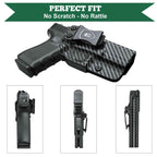 Glock Inside Waistband Holster for Gen 4 5 19X 44 45 - WARRIORLAND Carbon Fiber Kydex IWB Holster