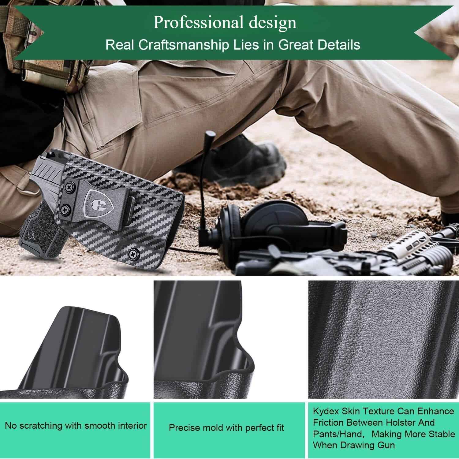 Carbon Fiber Kydex Taurus GX4 IWB Holster Concealed Carry | WARRIORLAND