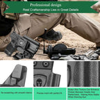 Kydex Holster IWB with Claw for Springfield Armory Hellcat/  Pro with Red Dot Optics Cut Trigger Guard Holsters for fat Guys | WARRIORLAND