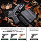 Kydex OWB Light Bearing Holster for Glock 17 19  23 32 Gen 4 5 19X 44 45 with Streamlight TLR 1 1S HL Light, Right Hand