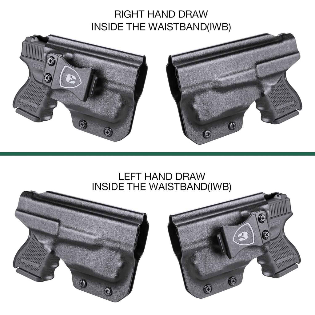 TRL 6 Glock 26 IWB Holster for 26 27 28 33 Gen 4 | Right/Left Handed Kydex Appendix Concealment by WARRIORLAND