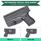 IWB Holster for Glock 43 43x - Carbon Fiber Kydex | WARRIORLAND