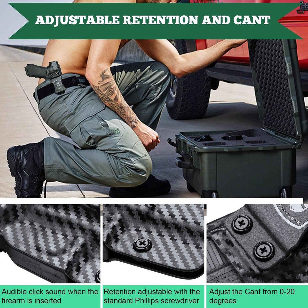 IWB Holster for Glock 43 43x - Carbon Fiber Kydex | WARRIORLAND