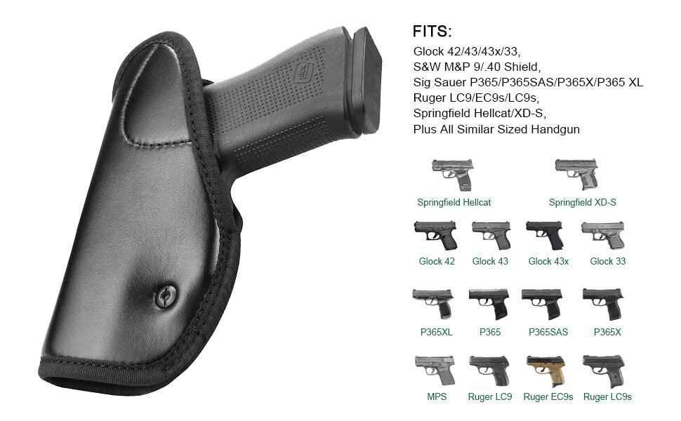 Universal IWB Leather Holster for Subcompact  Pocket Size Pistols | WARRIORLAND