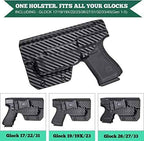 Carbon Fiber IWB Holster for Glock 17 19 20 21 22 29 31 32 35 Gen 4 5 44 45 with TLR 6 - WARRIORLAND