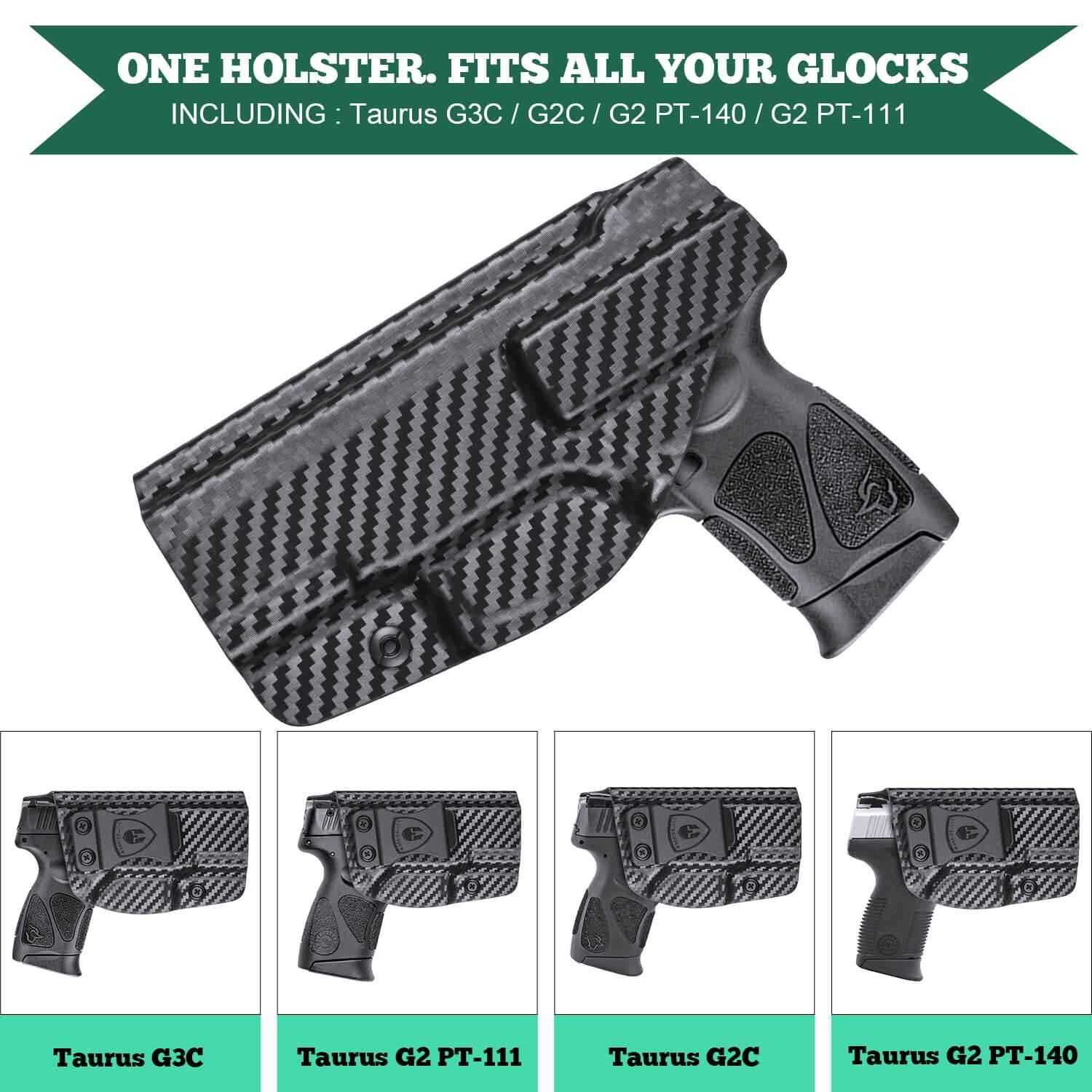 Carbon Fiber Kydex Holster for Taurus G2C G3C Millennium PT111 G2 PT140  9mm | WARRIORLAND