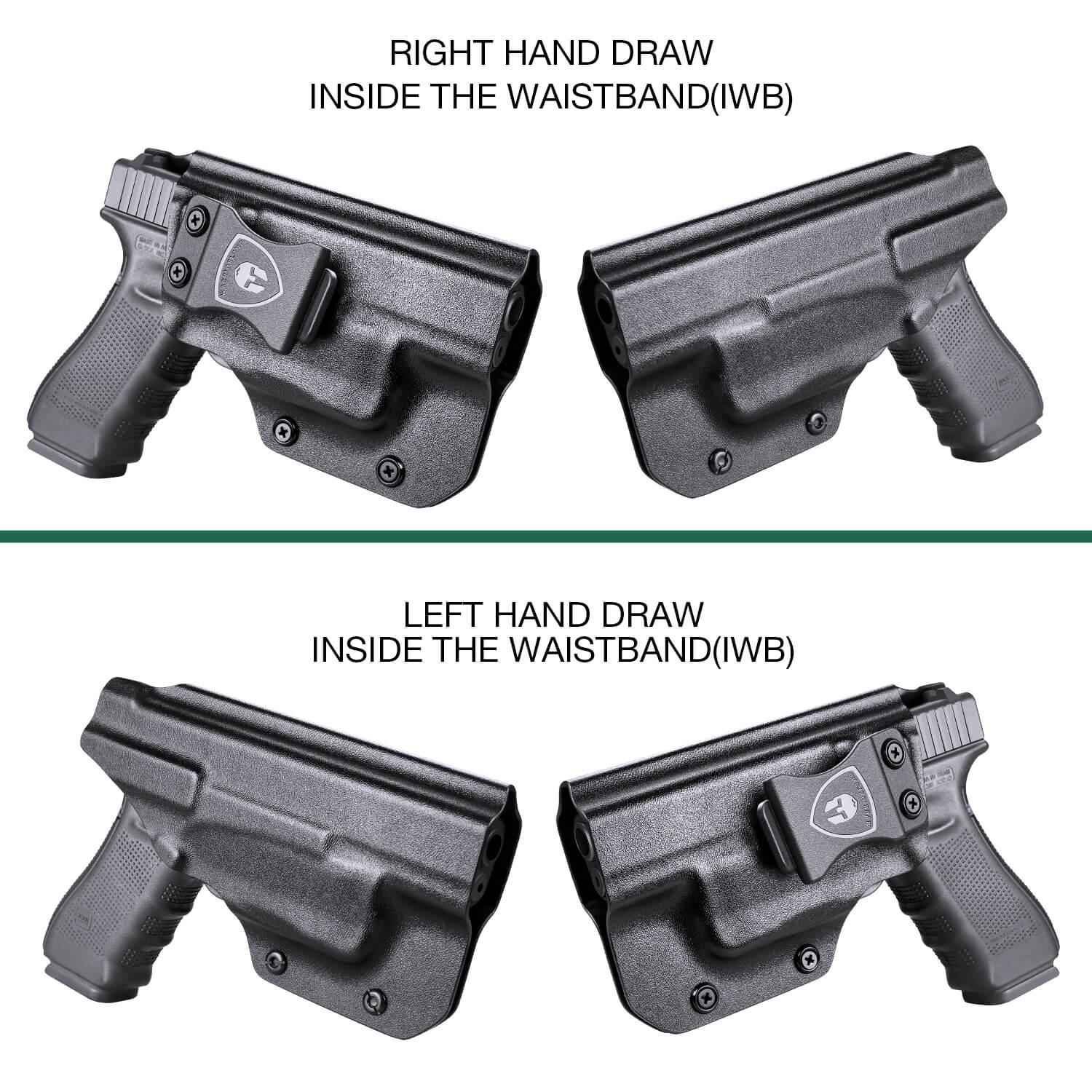 IWB Kydex Holster Glock TLR 6 | Light Bearing Holster for Glock 17, 19, 19X, 22 (Gen 1-4), 31, 32, 45 (Gen 1-5) | Right/Left Handed | WARRIORLAND