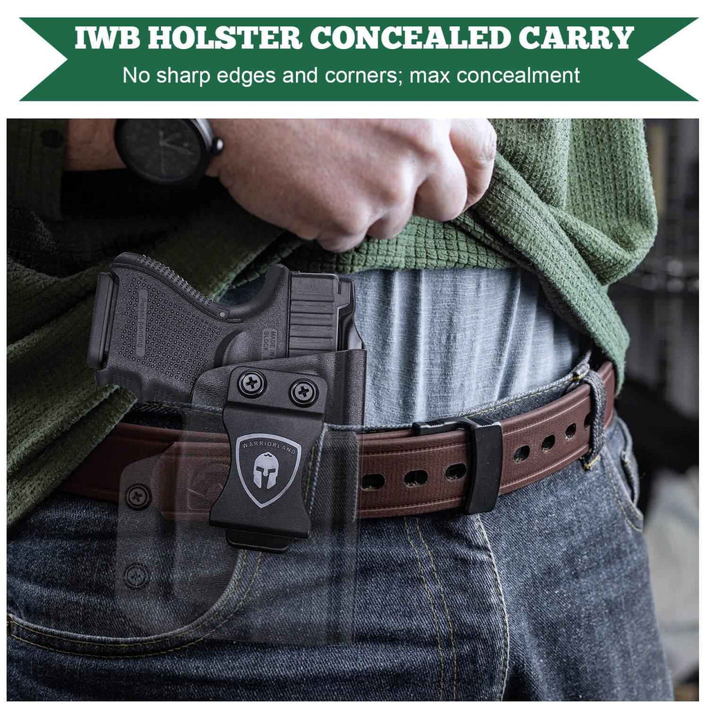 TRL 6 Glock 26 IWB Holster for 26 27 28 33 Gen 4 | Right/Left Handed Kydex Appendix Concealment by WARRIORLAND