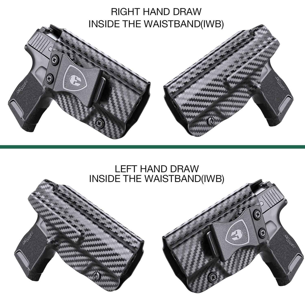 Sig Sauer P365XL IWB Kydex Holser, Carbon Fiber Texture, Inside the Waist Band, Right Hand | WARRIORLAND