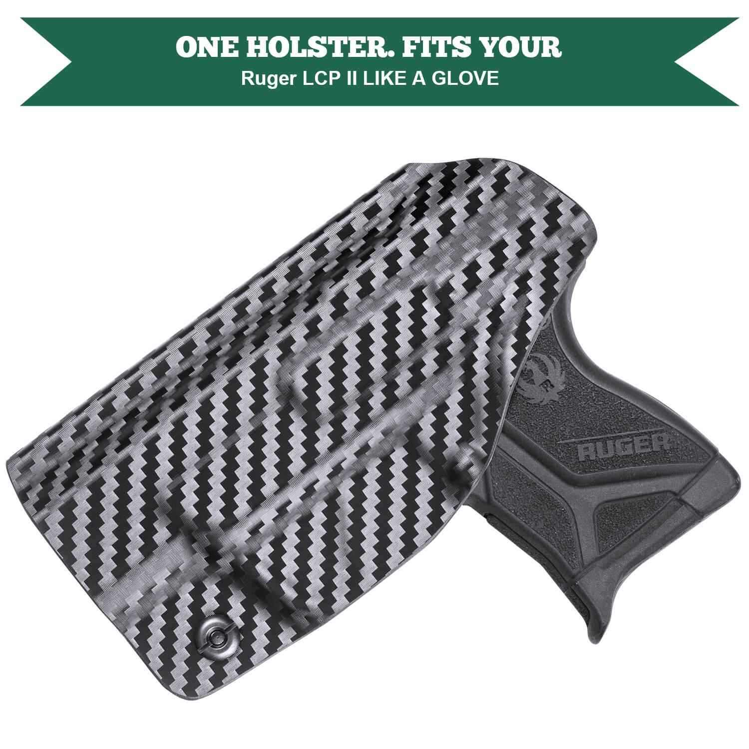 Carbon Fiber Kydex Ruger LCP 2 II Holster IWB | WARRIORLAND